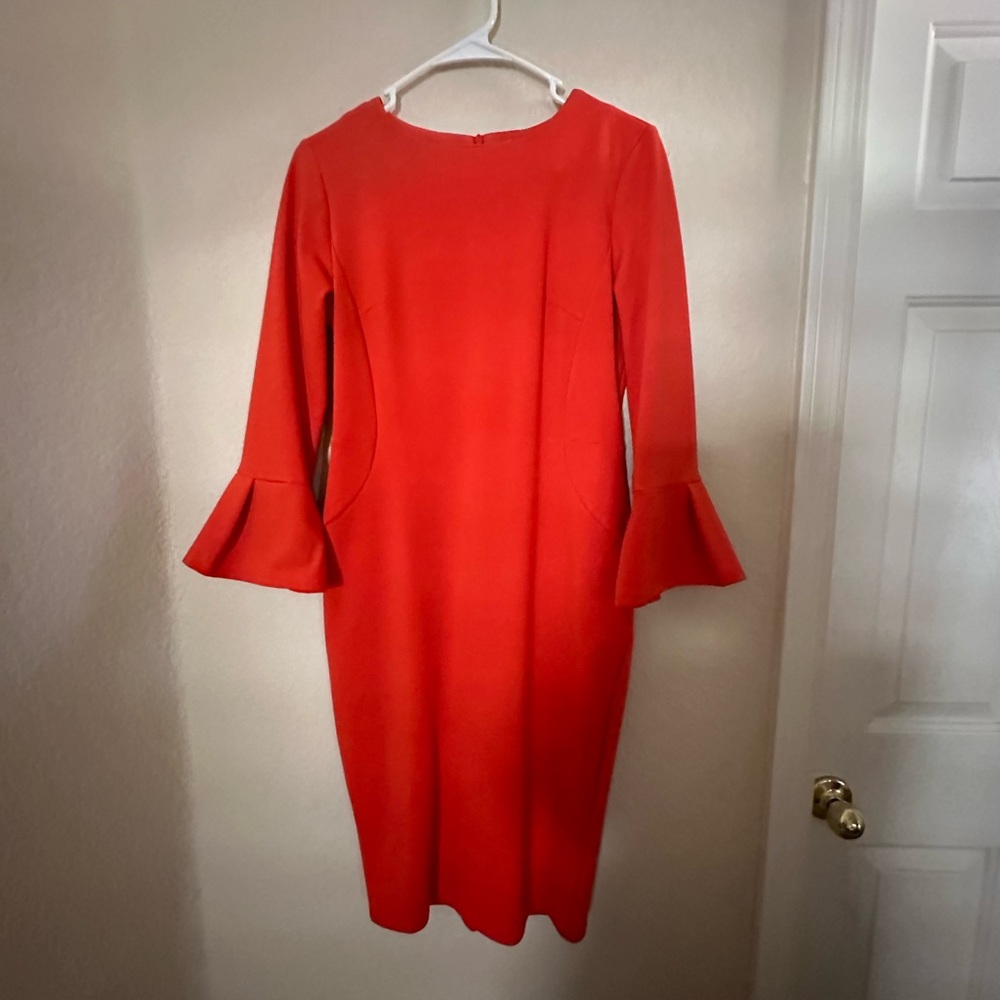 Orange quarter sleeve dress